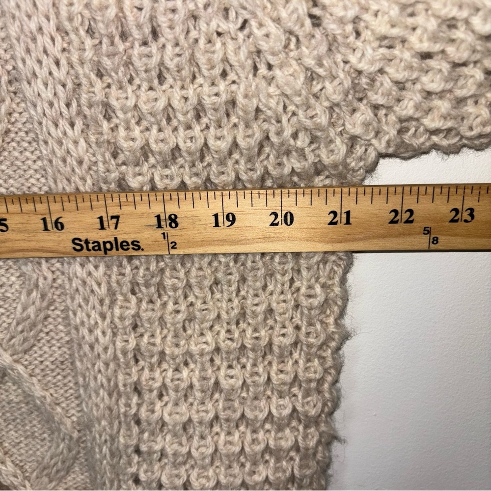 Falcara Ireland Wool Button Cardigan Fisherman Sweater Pockets Chunky Cable Knit - Picture 11 of 11